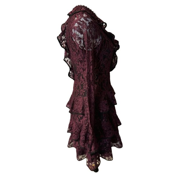 ALEXIS Tracie Dress M Medium Lace Long Sleeve Tiered Ruffle Whimsigoth $525 - Picture 10 of 16